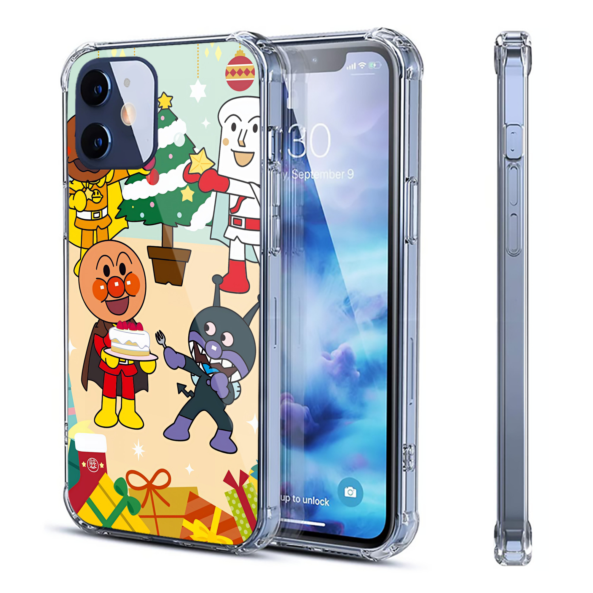 （画像用） アンパンマン Anpanman 【iPhone 12シリーズ対応】透明スマホケース（クリアソフトケース）